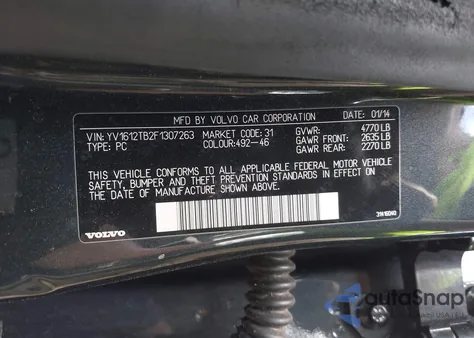 2015 Volvo S60 T5 Premier z USA, uszkodzony, nr VIN YV1612TB2F1307263